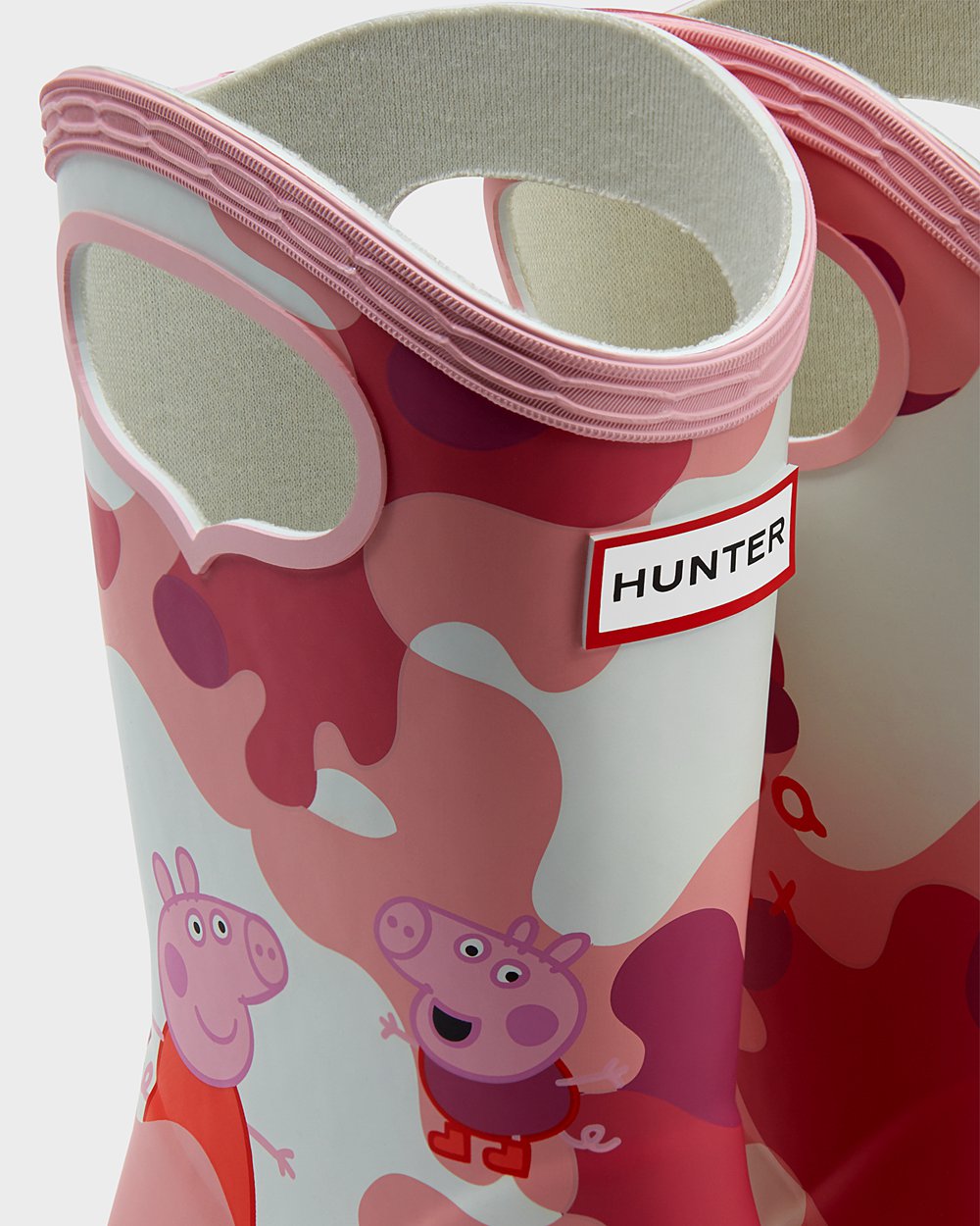 Regenlaarzen Kinderen - Hunter Original First Peppa Pig Grab Handle - Roze - 73WBOAHYT